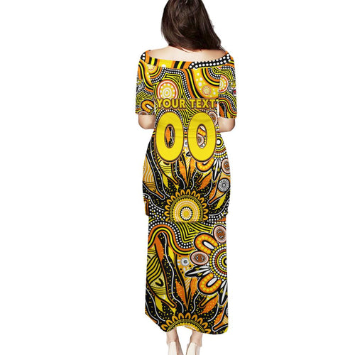 Personalised Tiger NAIDOC Week 2024 Family Matching Puletasi and Hawaiian Shirt Aussie Aboriginal Art