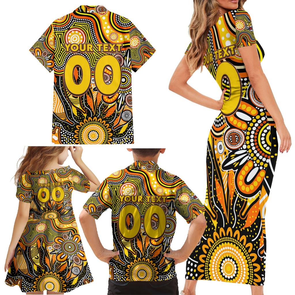Personalised Tiger NAIDOC Week 2024 Family Matching Short Sleeve Bodycon Dress and Hawaiian Shirt Aussie Aboriginal Art