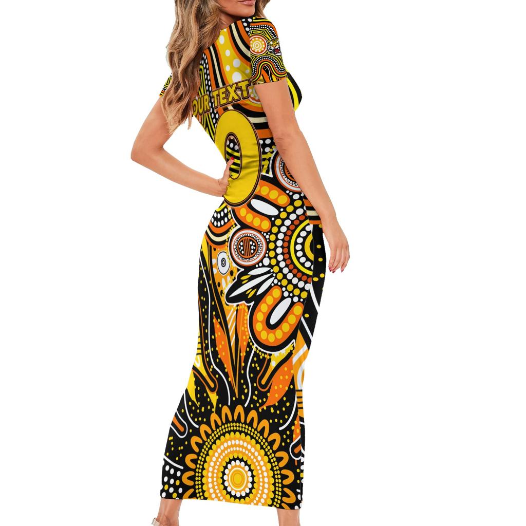 Personalised Tiger NAIDOC Week 2024 Family Matching Short Sleeve Bodycon Dress and Hawaiian Shirt Aussie Aboriginal Art