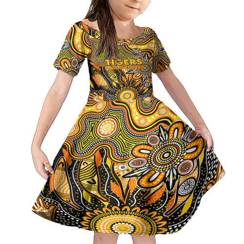 Personalised Tiger NAIDOC Week 2024 Family Matching Tank Maxi Dress and Hawaiian Shirt Aussie Aboriginal Art