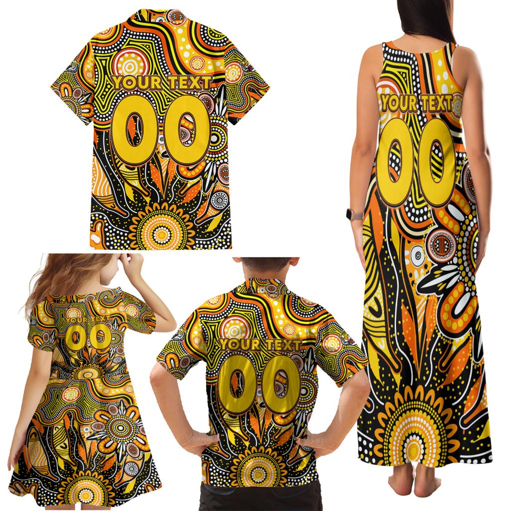 Personalised Tiger NAIDOC Week 2024 Family Matching Tank Maxi Dress and Hawaiian Shirt Aussie Aboriginal Art