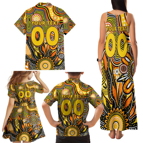 Personalised Tiger NAIDOC Week 2024 Family Matching Tank Maxi Dress and Hawaiian Shirt Aussie Aboriginal Art
