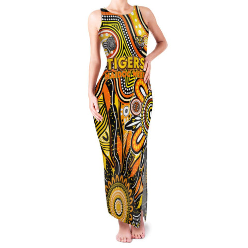 Personalised Tiger NAIDOC Week 2024 Family Matching Tank Maxi Dress and Hawaiian Shirt Aussie Aboriginal Art