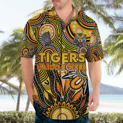 Personalised Tiger NAIDOC Week 2024 Hawaiian Shirt Aussie Aboriginal Art