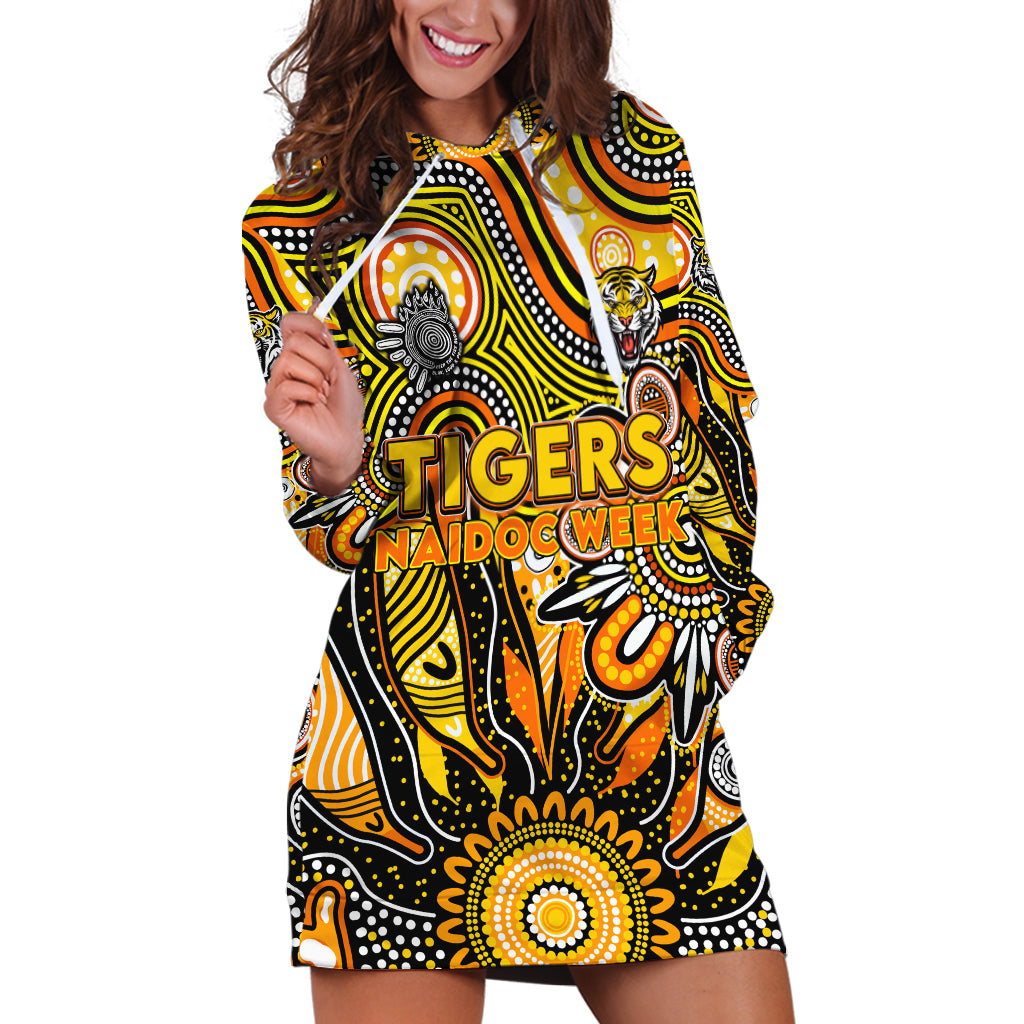 Personalised Tiger NAIDOC Week 2024 Hoodie Dress Aussie Aboriginal Art