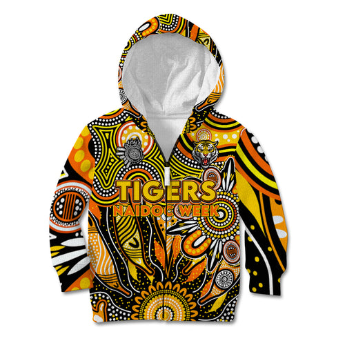 Personalised Tiger NAIDOC Week 2024 Kid Hoodie Aussie Aboriginal Art