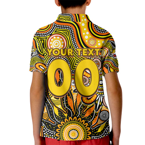 Personalised Tiger NAIDOC Week 2024 Kid Polo Shirt Aussie Aboriginal Art