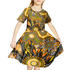 Personalised Tiger NAIDOC Week 2024 Kid Short Sleeve Dress Aussie Aboriginal Art