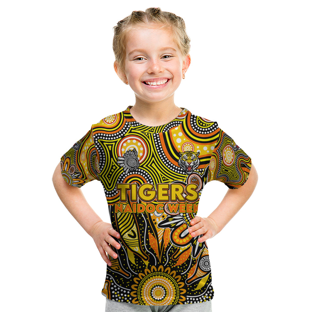 Personalised Tiger NAIDOC Week 2024 Kid T Shirt Aussie Aboriginal Art