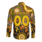 Personalised Tiger NAIDOC Week 2024 Long Sleeve Button Shirt Aussie Aboriginal Art