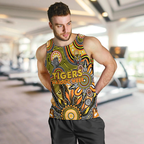 Personalised Tiger NAIDOC Week 2024 Men Tank Top Aussie Aboriginal Art