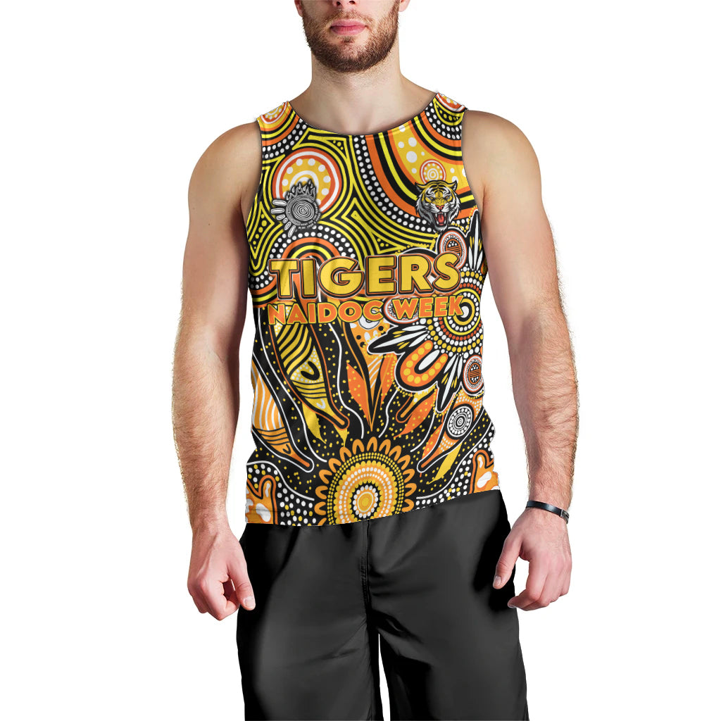 Personalised Tiger NAIDOC Week 2024 Men Tank Top Aussie Aboriginal Art