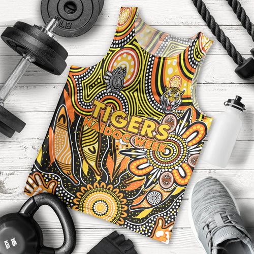 Personalised Tiger NAIDOC Week 2024 Men Tank Top Aussie Aboriginal Art