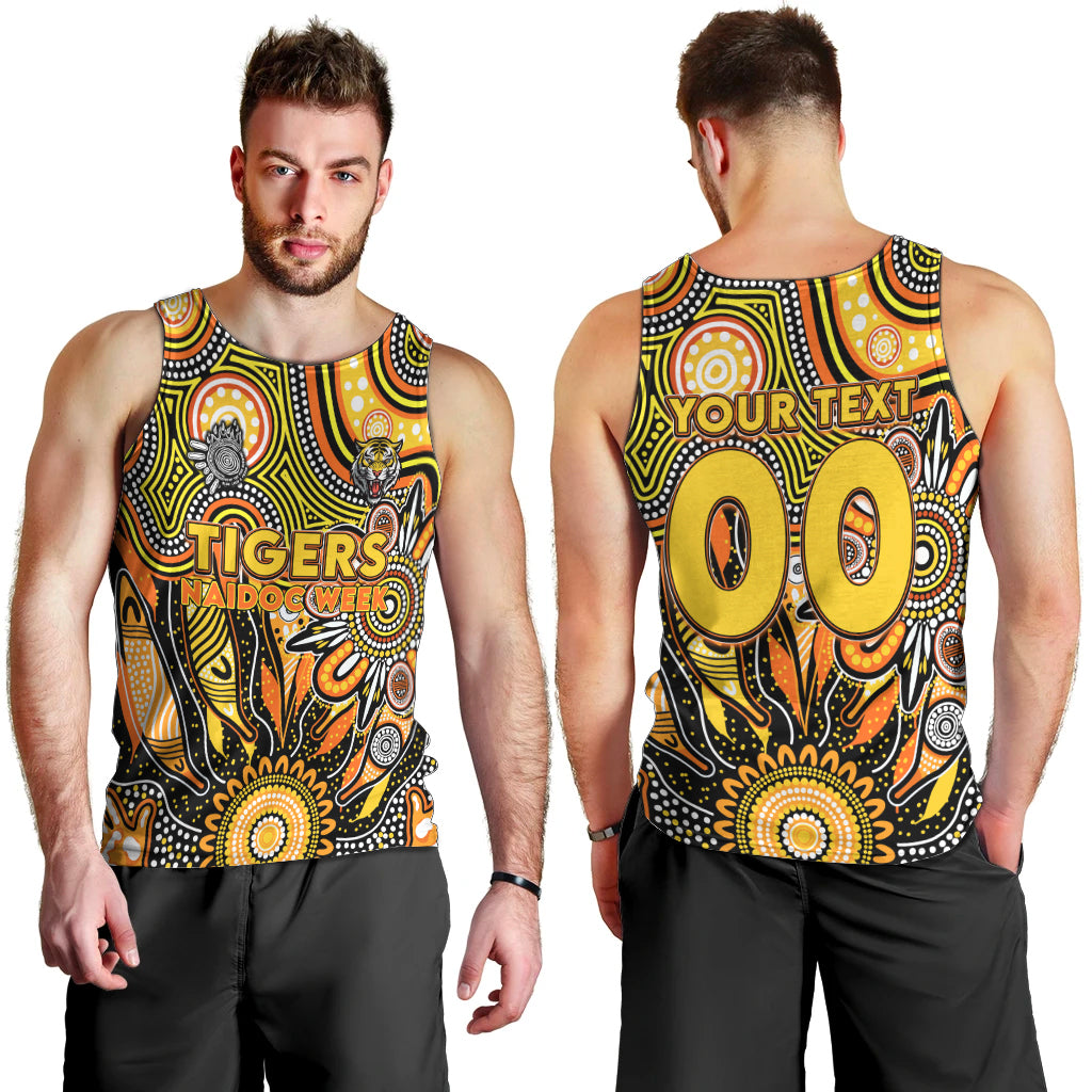 Personalised Tiger NAIDOC Week 2024 Men Tank Top Aussie Aboriginal Art