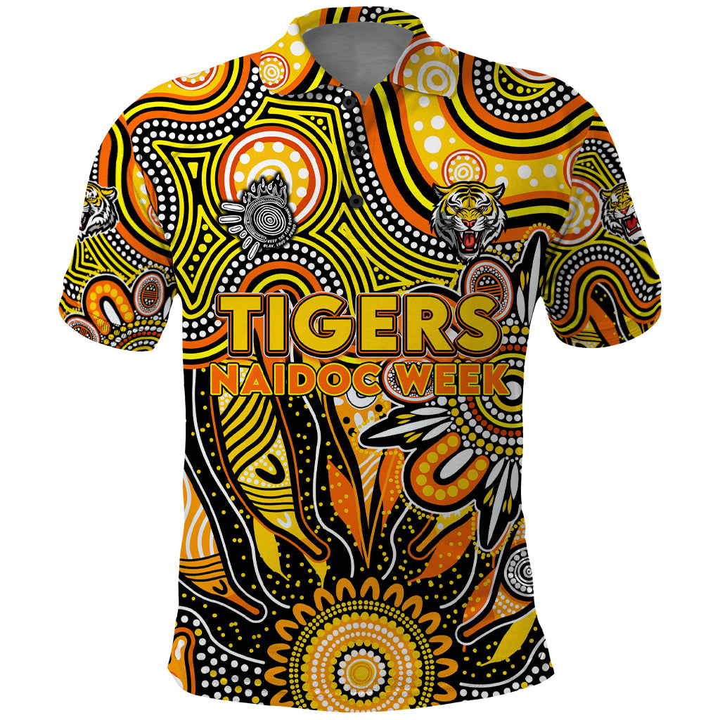 Personalised Tiger NAIDOC Week 2024 Polo Shirt Aussie Aboriginal Art