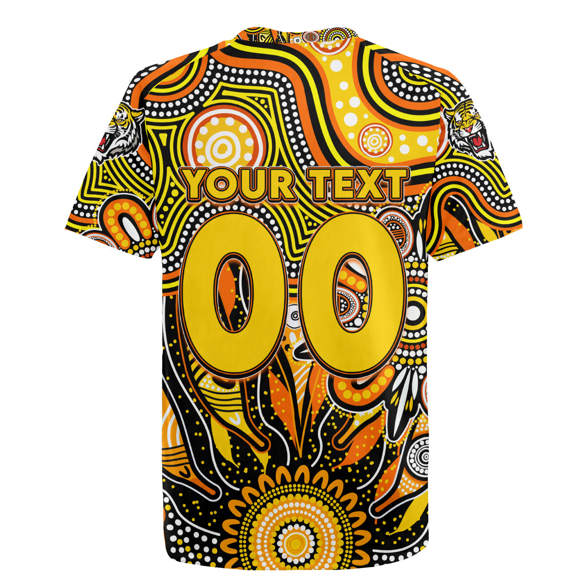 Personalised Tiger NAIDOC Week 2024 Rugby Jersey Aussie Aboriginal Art