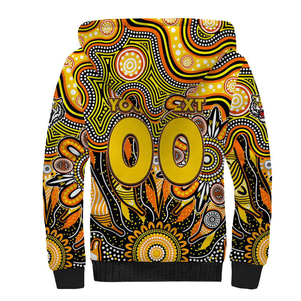 Personalised Tiger NAIDOC Week 2024 Sherpa Hoodie Aussie Aboriginal Art