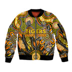 Personalised Tiger NAIDOC Week 2024 Sleeve Zip Bomber Jacket Aussie Aboriginal Art