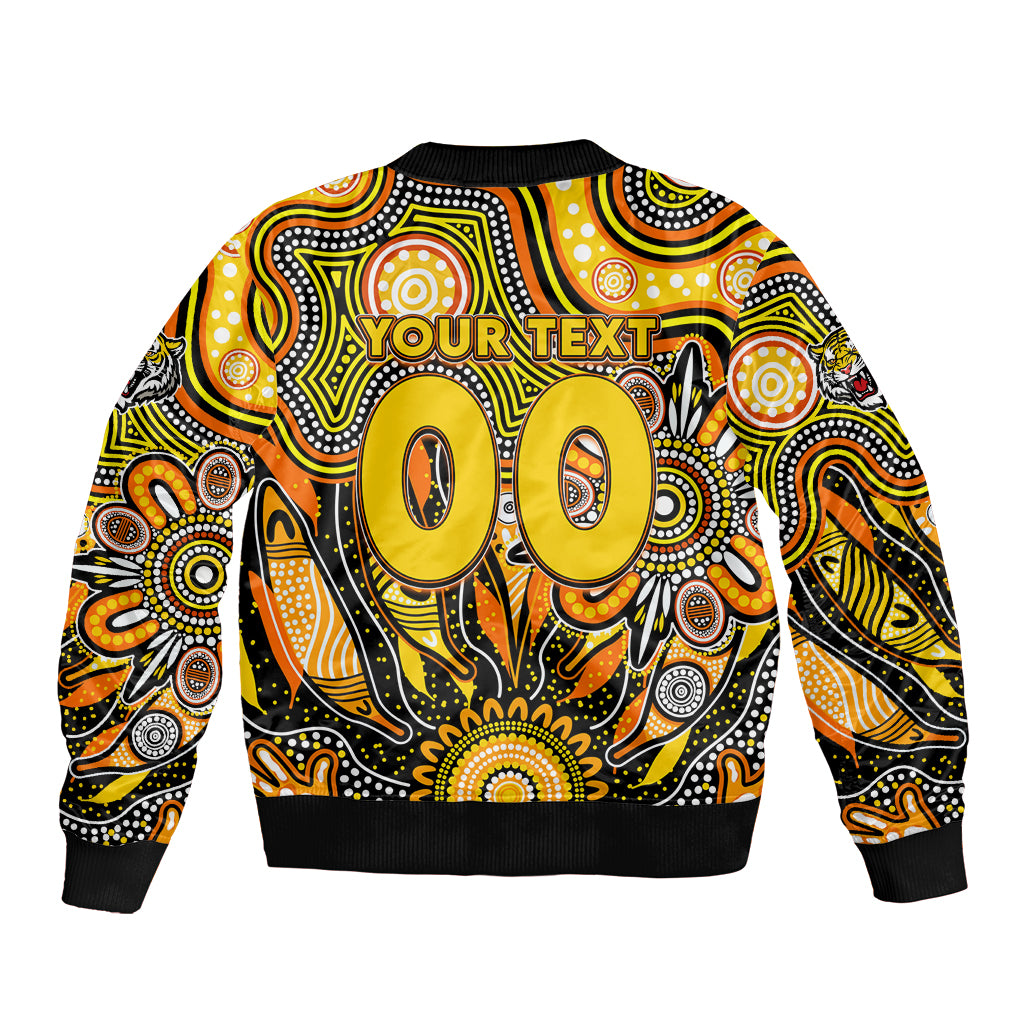 Personalised Tiger NAIDOC Week 2024 Sleeve Zip Bomber Jacket Aussie Aboriginal Art