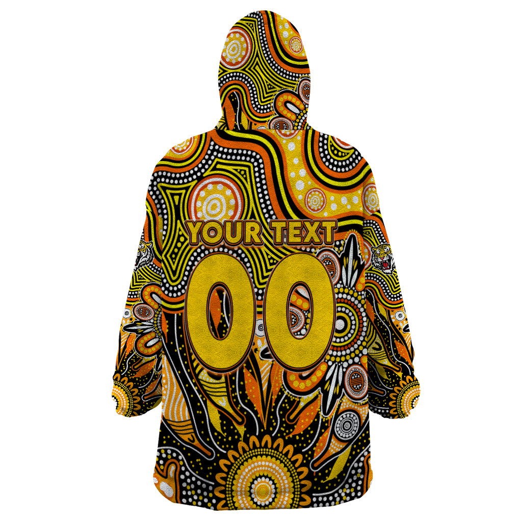 Personalised Tiger NAIDOC Week 2024 Wearable Blanket Hoodie Aussie Aboriginal Art