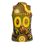 Personalised Tiger NAIDOC Week 2024 Women Sleeveless Polo Shirt Aussie Aboriginal Art