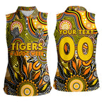 Personalised Tiger NAIDOC Week 2024 Women Sleeveless Polo Shirt Aussie Aboriginal Art