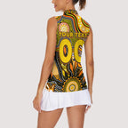 Personalised Tiger NAIDOC Week 2024 Women Sleeveless Polo Shirt Aussie Aboriginal Art
