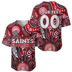 Personalised Saints NAIDOC Week 2024 Baseball Jersey Aussie Aboriginal Art