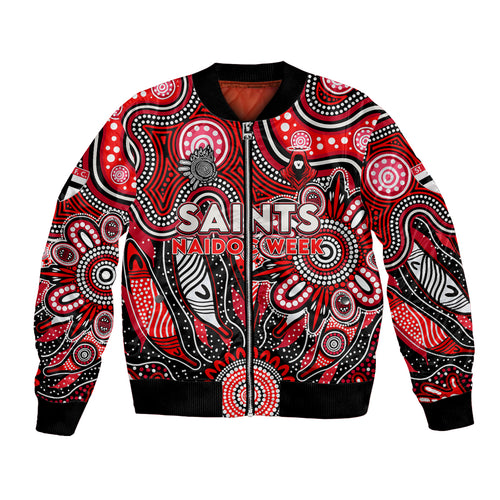 Personalised Saints NAIDOC Week 2024 Bomber Jacket Aussie Aboriginal Art