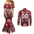 Personalised Saints NAIDOC Week 2024 Couples Matching Mermaid Dress and Long Sleeve Button Shirt Aussie Aboriginal Art