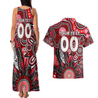 Personalised Saints NAIDOC Week 2024 Couples Matching Tank Maxi Dress and Hawaiian Shirt Aussie Aboriginal Art