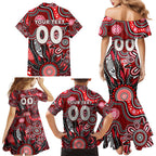 Personalised Saints NAIDOC Week 2024 Family Matching Mermaid Dress and Hawaiian Shirt Aussie Aboriginal Art