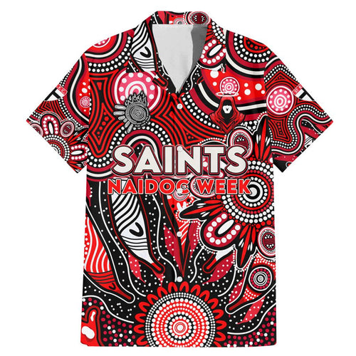 Personalised Saints NAIDOC Week 2024 Family Matching Mermaid Dress and Hawaiian Shirt Aussie Aboriginal Art