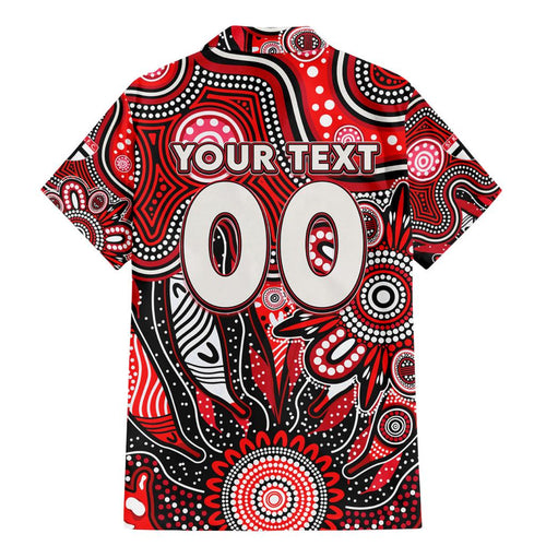 Personalised Saints NAIDOC Week 2024 Family Matching Mermaid Dress and Hawaiian Shirt Aussie Aboriginal Art