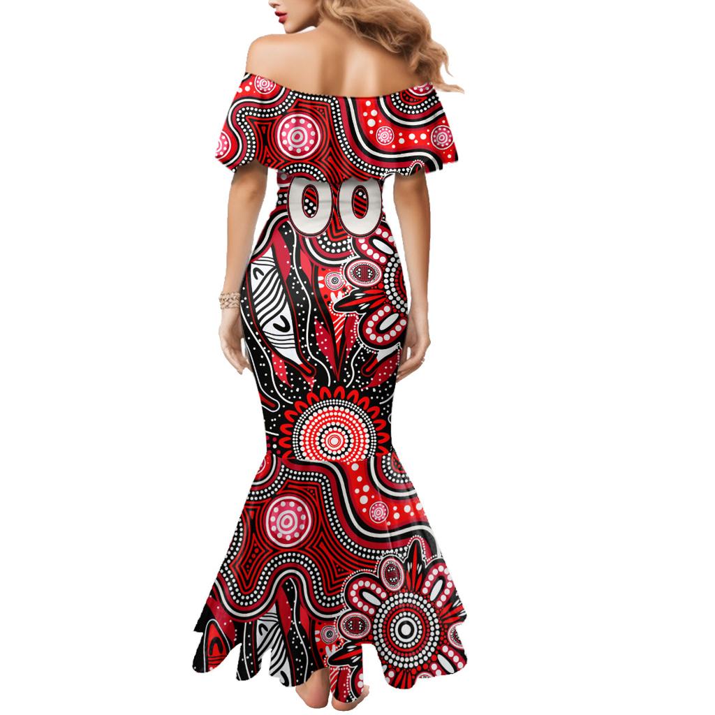Personalised Saints NAIDOC Week 2024 Family Matching Mermaid Dress and Hawaiian Shirt Aussie Aboriginal Art