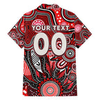 Personalised Saints NAIDOC Week 2024 Family Matching Off The Shoulder Long Sleeve Dress and Hawaiian Shirt Aussie Aboriginal Art