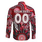 Personalised Saints NAIDOC Week 2024 Family Matching Off Shoulder Short Dress and Hawaiian Shirt Aussie Aboriginal Art