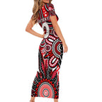 Personalised Saints NAIDOC Week 2024 Family Matching Short Sleeve Bodycon Dress and Hawaiian Shirt Aussie Aboriginal Art