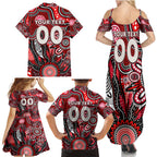 Personalised Saints NAIDOC Week 2024 Family Matching Summer Maxi Dress and Hawaiian Shirt Aussie Aboriginal Art