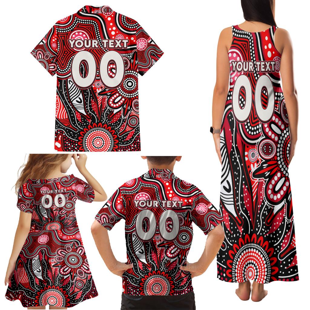 Personalised Saints NAIDOC Week 2024 Family Matching Tank Maxi Dress and Hawaiian Shirt Aussie Aboriginal Art
