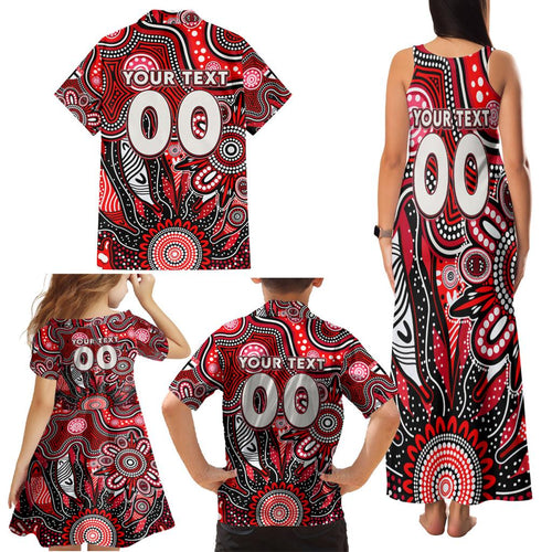Personalised Saints NAIDOC Week 2024 Family Matching Tank Maxi Dress and Hawaiian Shirt Aussie Aboriginal Art