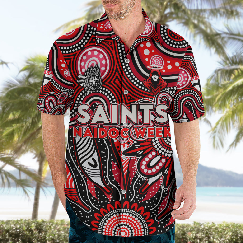 Personalised Saints NAIDOC Week 2024 Hawaiian Shirt Aussie Aboriginal Art