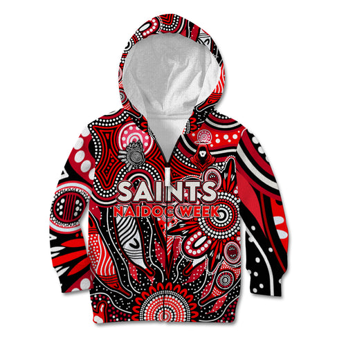 Personalised Saints NAIDOC Week 2024 Kid Hoodie Aussie Aboriginal Art