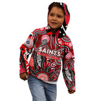 Personalised Saints NAIDOC Week 2024 Kid Hoodie Aussie Aboriginal Art