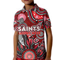 Personalised Saints NAIDOC Week 2024 Kid Polo Shirt Aussie Aboriginal Art