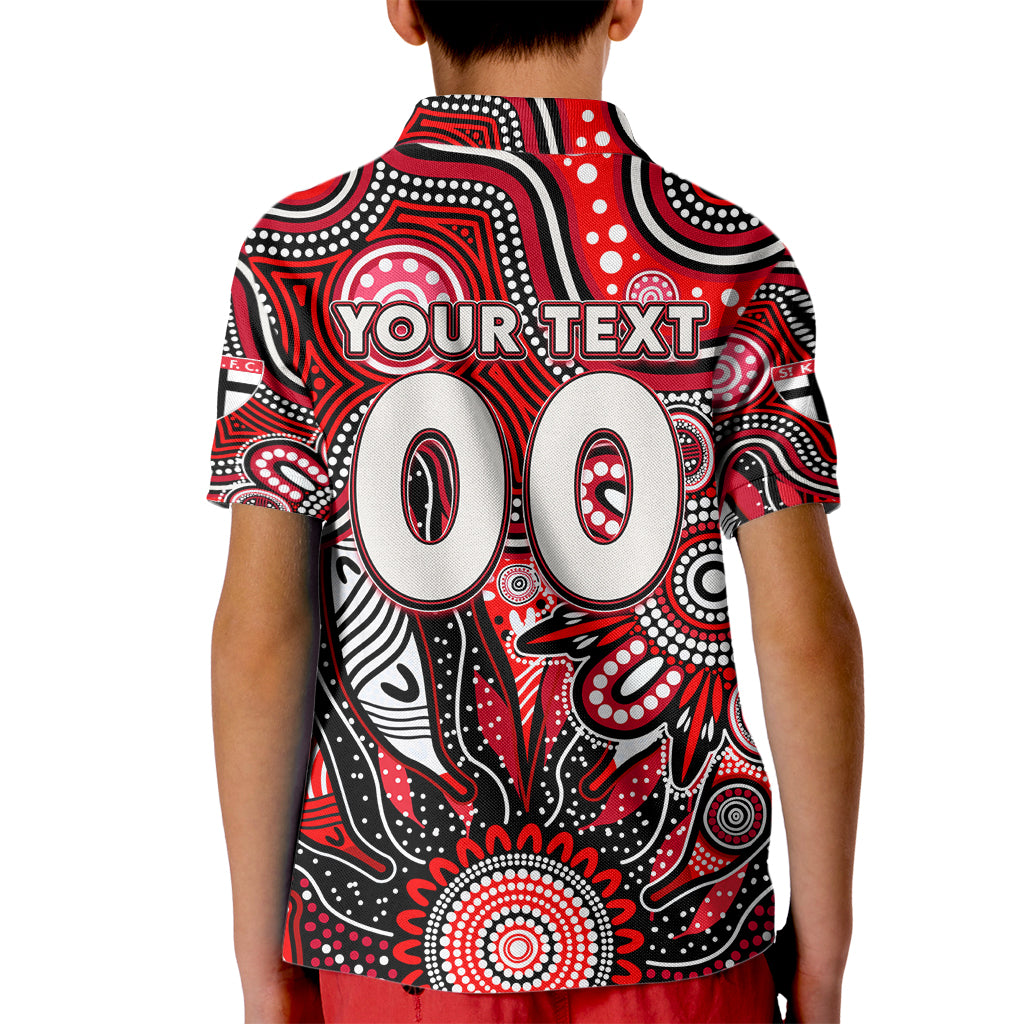 Personalised Saints NAIDOC Week 2024 Kid Polo Shirt Aussie Aboriginal Art