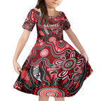 Personalised Saints NAIDOC Week 2024 Kid Short Sleeve Dress Aussie Aboriginal Art