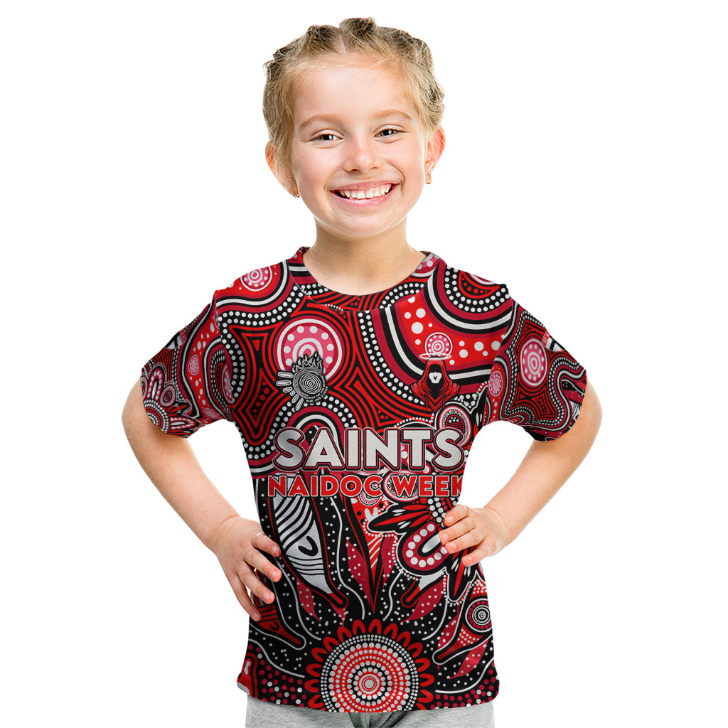 Personalised Saints NAIDOC Week 2024 Kid T Shirt Aussie Aboriginal Art