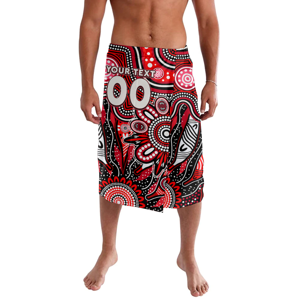 Personalised Saints NAIDOC Week 2024 Lavalava Aussie Aboriginal Art