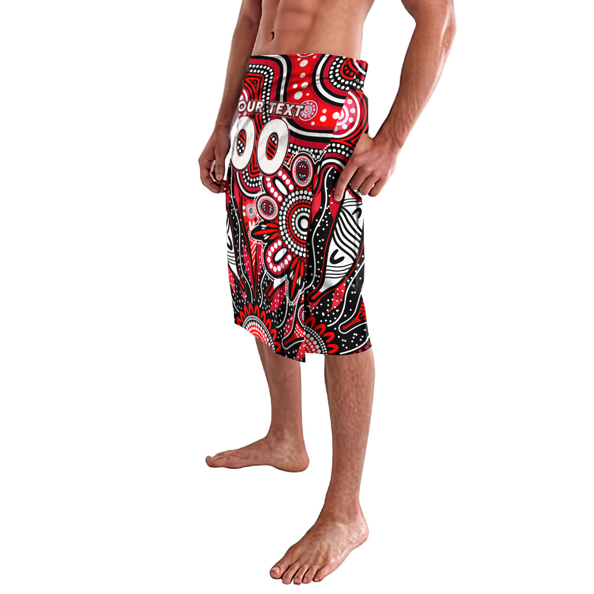 Personalised Saints NAIDOC Week 2024 Lavalava Aussie Aboriginal Art